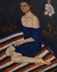 Girl on rug Oil on Canvas 90X65